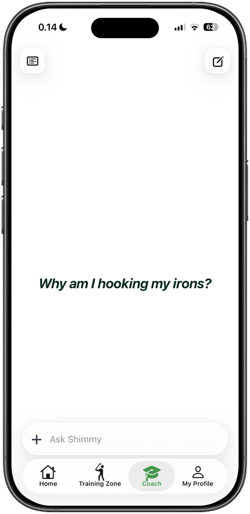Asking the STREIQ coach why a golfer is hooking their irons